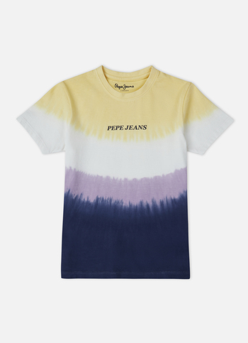 Boys Yellow Short Sleeve Tie Dye T-shirt