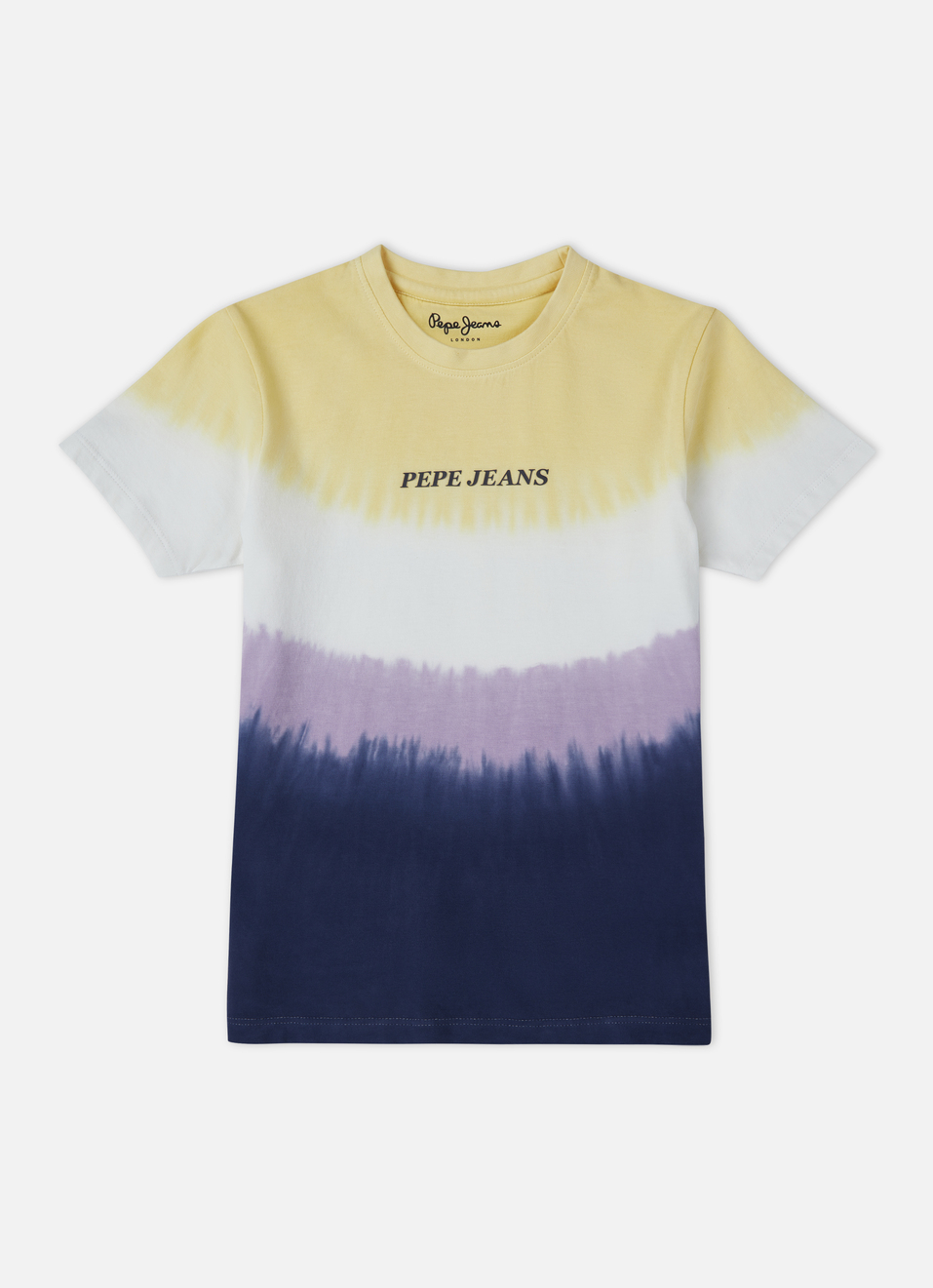 Boys Yellow Short Sleeve Tie Dye T-shirt, , large image number 0