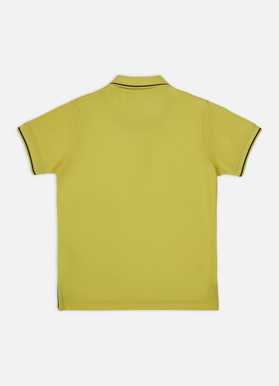 Boys Yellow Graphic Print Short Sleeve Polo, , large image number 1