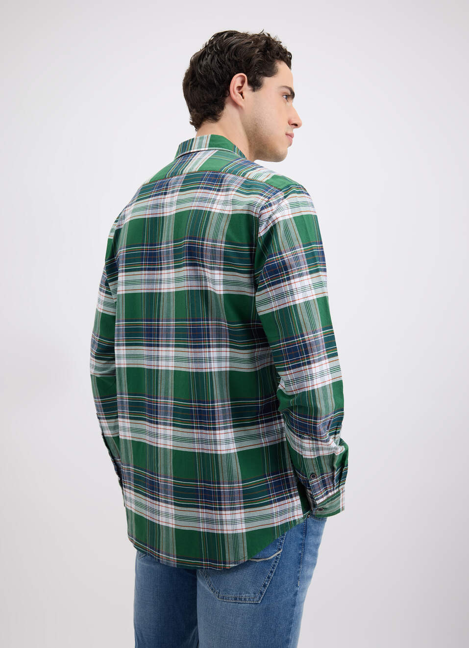 Men Green Check Full Sleeve Shirt, , large image number 2