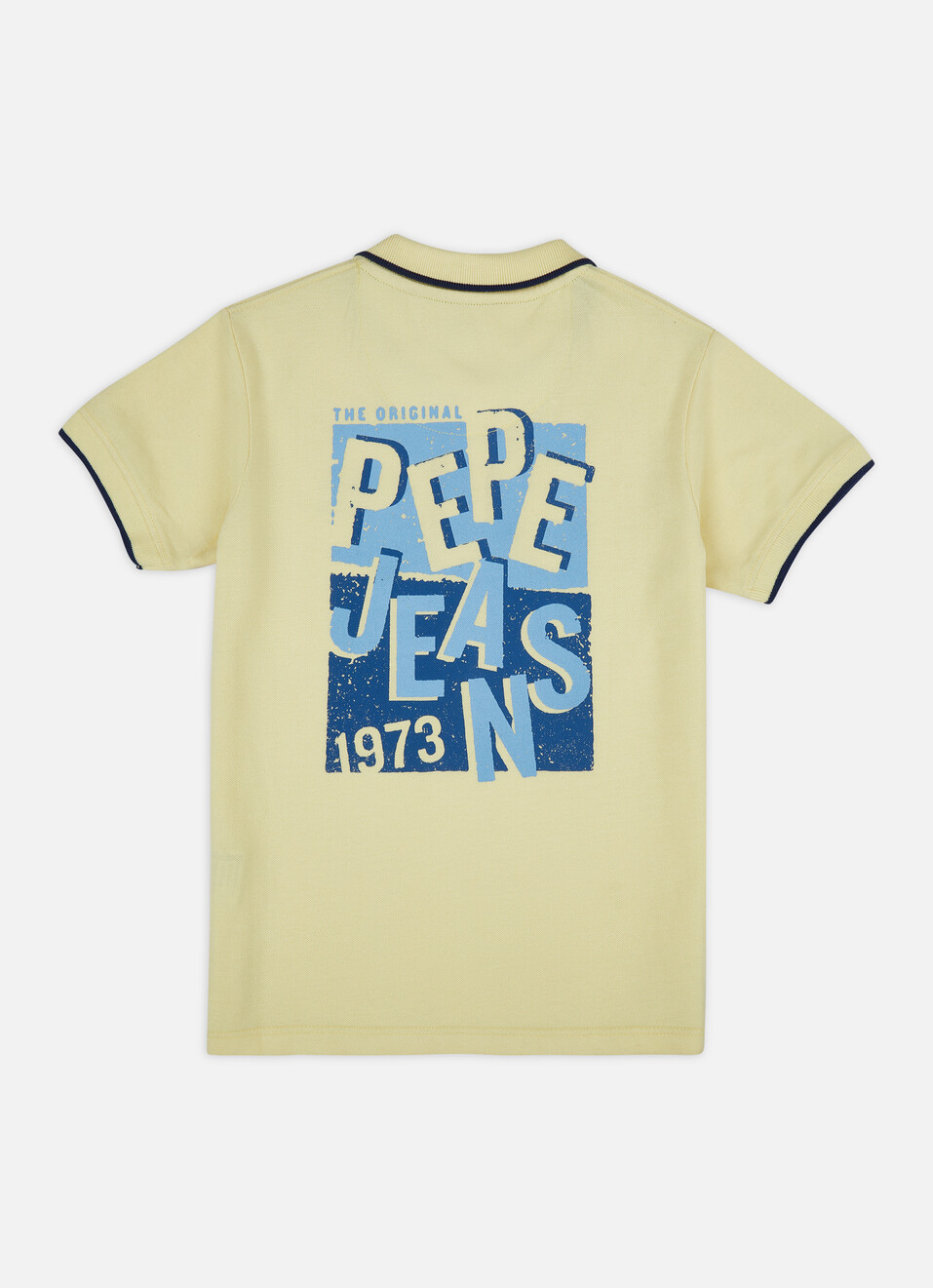 Boys Yellow Graphic Print Short Sleeve Polo, , large image number 1