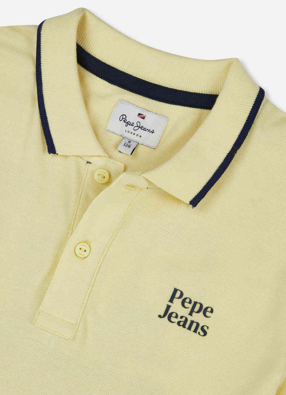 Boys Yellow Graphic Print Short Sleeve Polo, , large image number 2