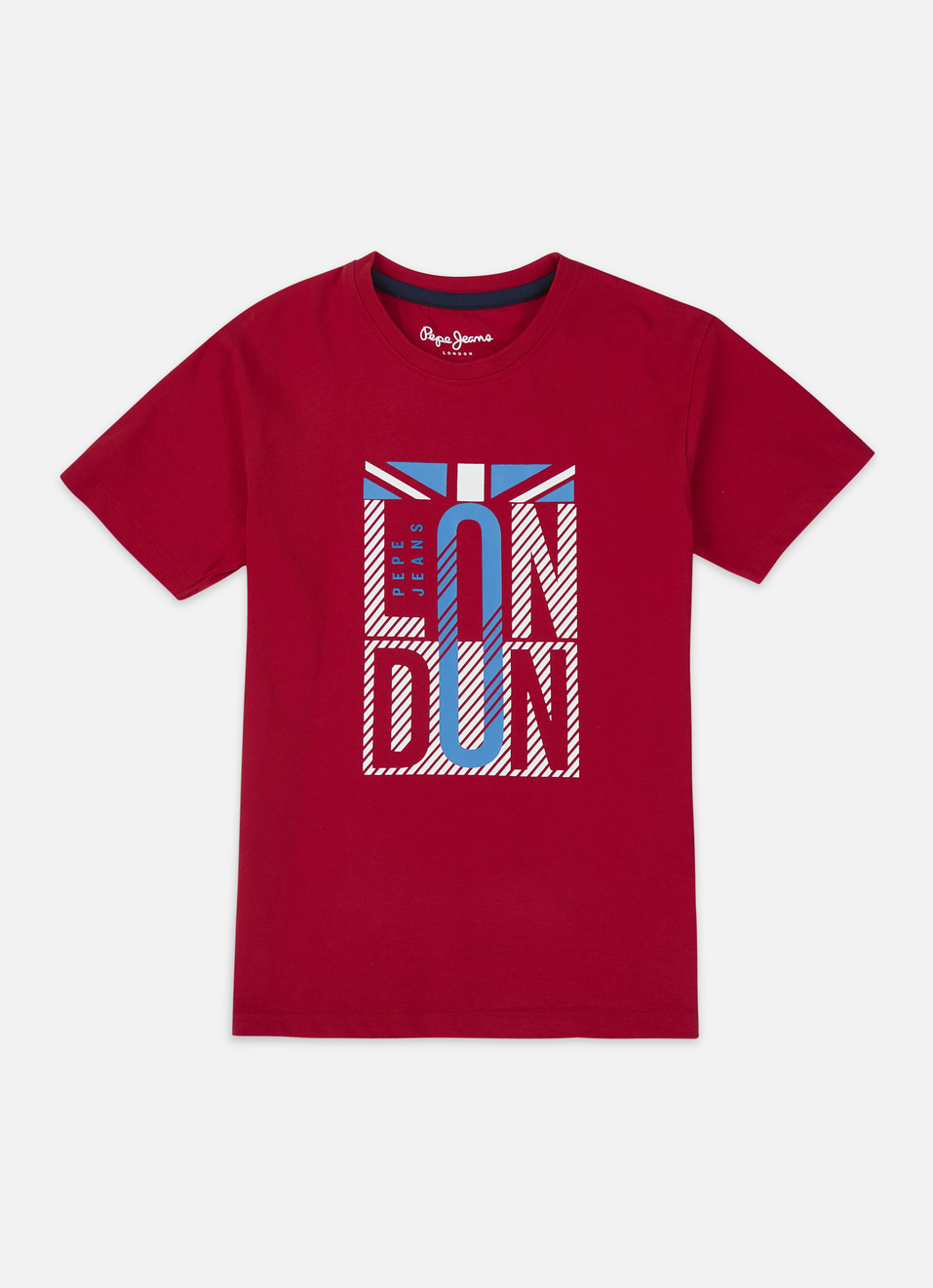 Boys Red Union Jack Print Short Sleeve T-shirt, , large image number 0