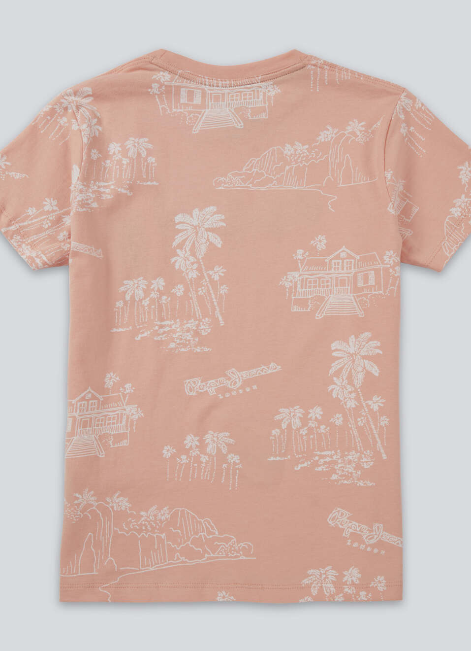 Boys Orange All Over Print Short Sleeve T-shirt, , large image number 1