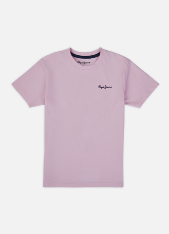 Boys Pink Back Print Short Sleeve T-shirt