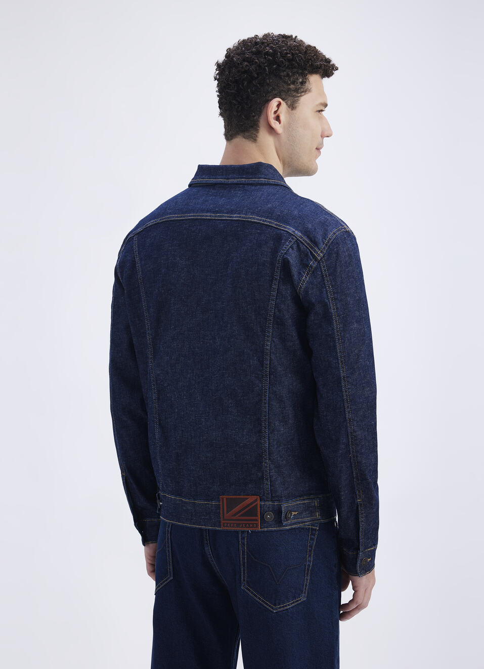 Men Blue Full Sleeve Trucker Jacket, , large image number 2