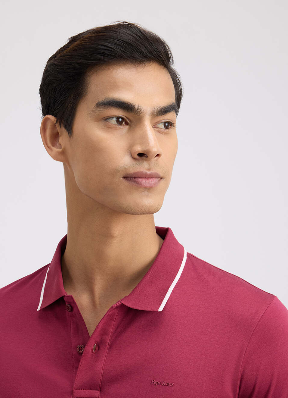 Men Burgundy Mercerised Short Sleeve Polo, , large image number 4