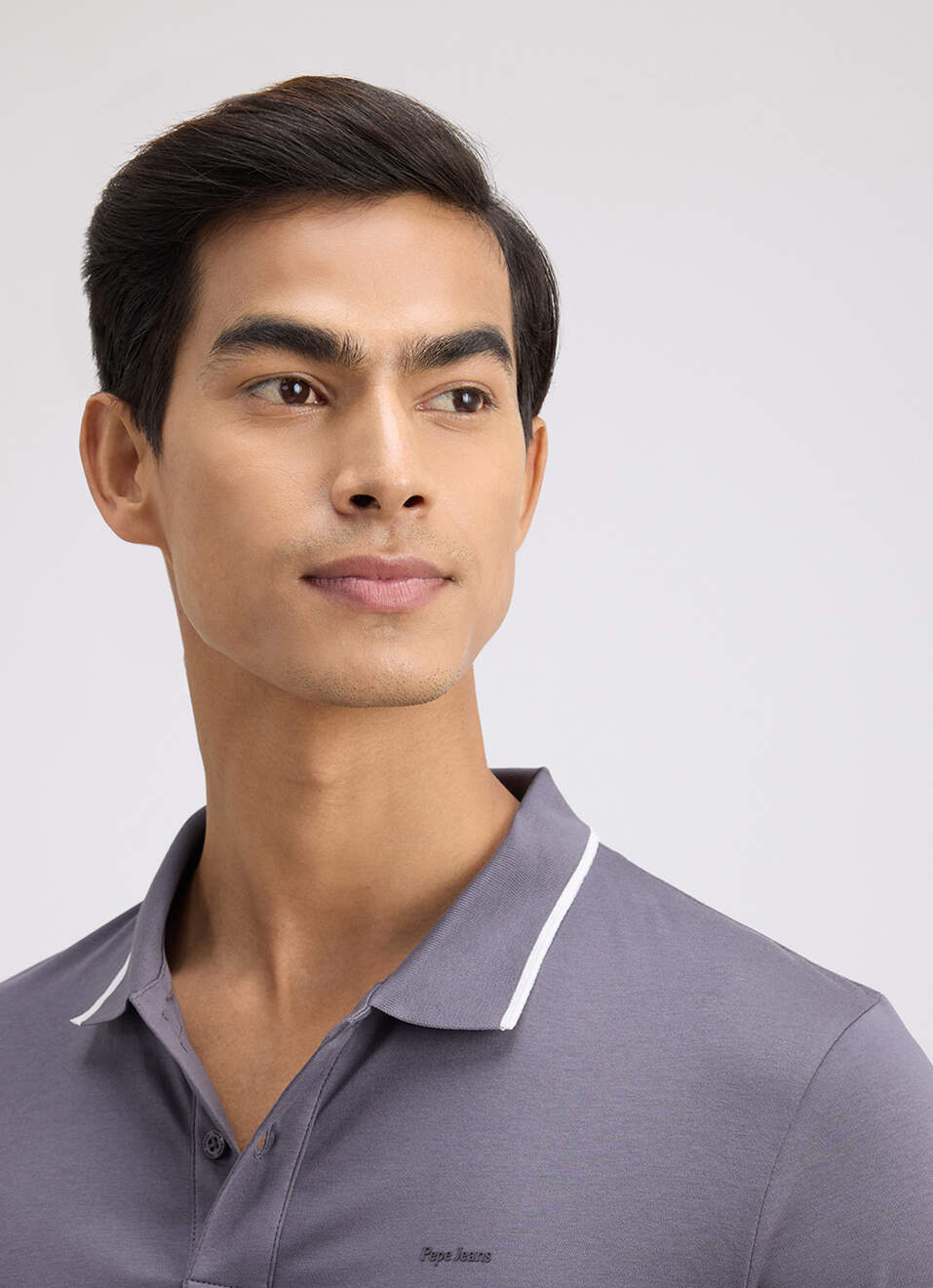 Men Grey  Mercerised Short Sleeve Polo, , large image number 4