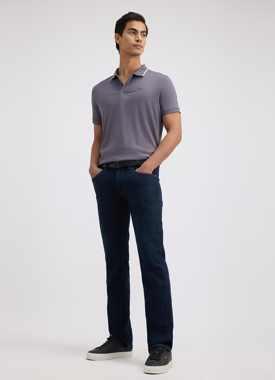 Men Grey  Mercerised Short Sleeve Polo, , large image number 5