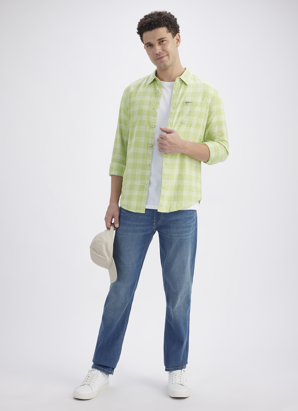 Men Peach Check Full Sleeve Shirt, , large image number 5