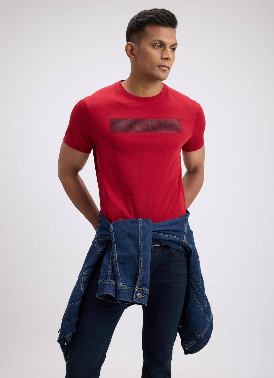 Men Red Graphic Print Short Sleeve T-shirt, , large image number 0