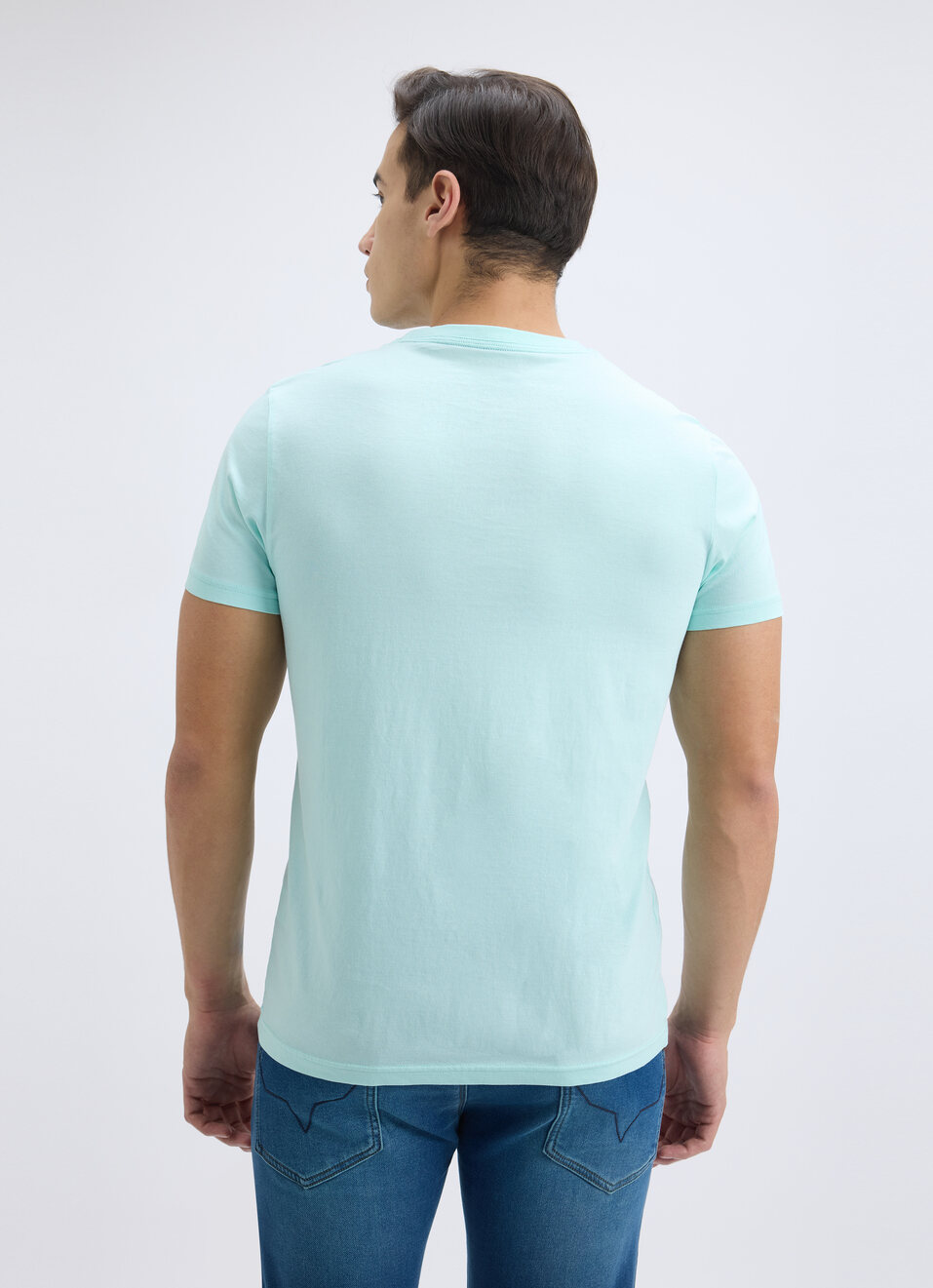 Men Green Photographic Print Short Sleeve T-shirt, , large image number 2