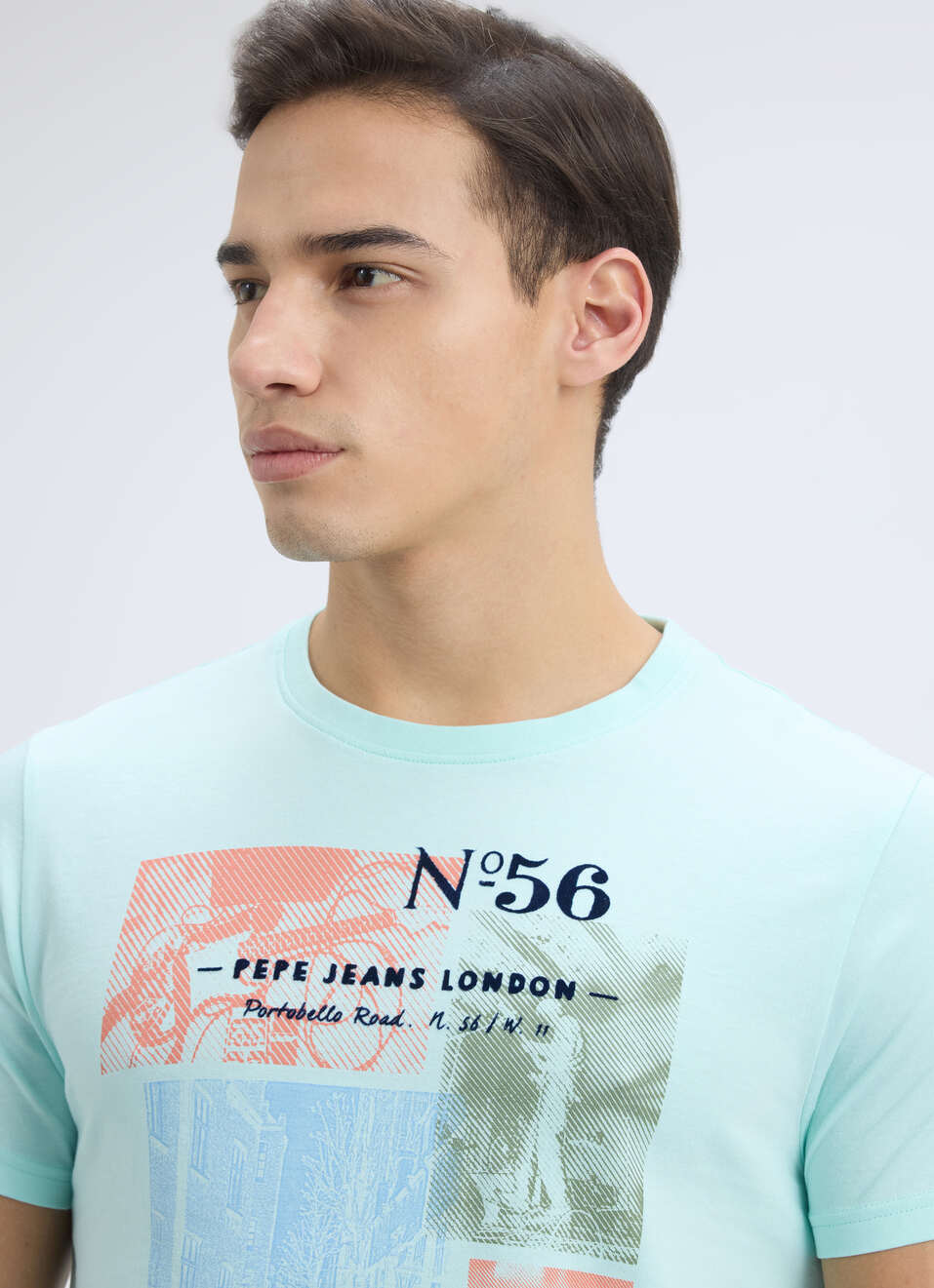 Men Green Photographic Print Short Sleeve T-shirt, , large image number 4