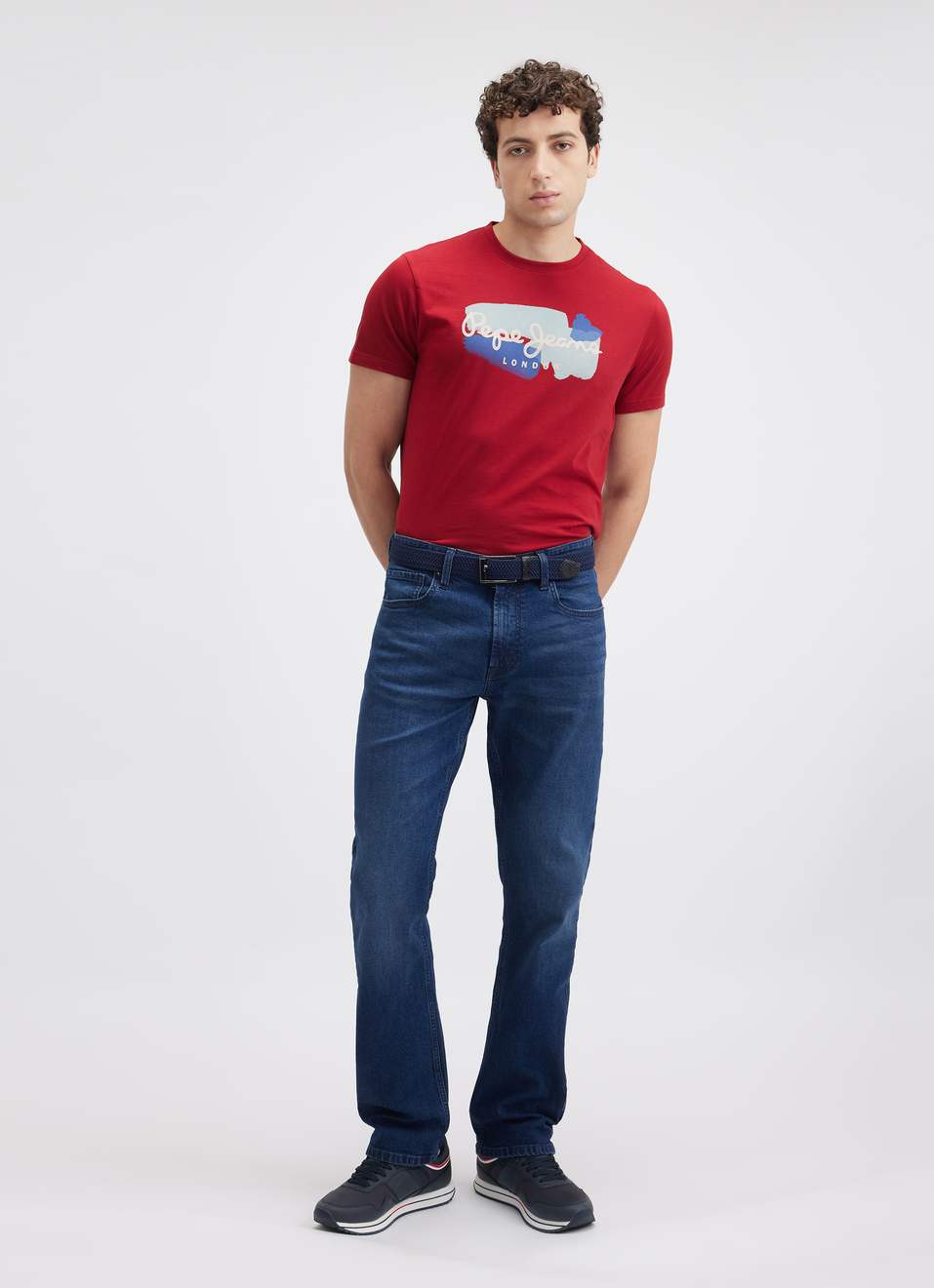 Men Red Graphic Print Short Sleeve T-shirt, , large image number 5