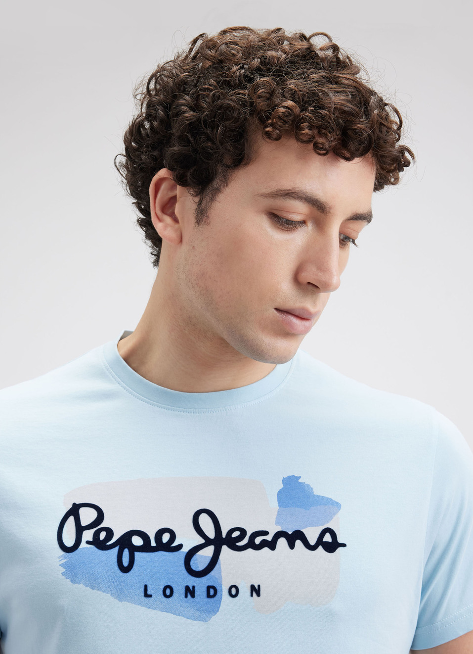 Men Blue Graphic Print Short Sleeve T-shirt, , large image number 3