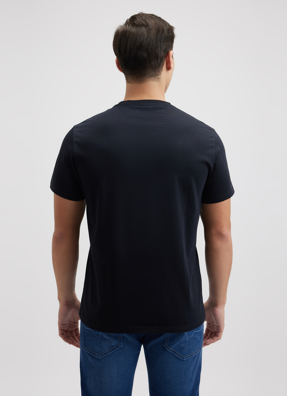 Men Black Graphic Print Short Sleeve T-shirt, , large image number 2
