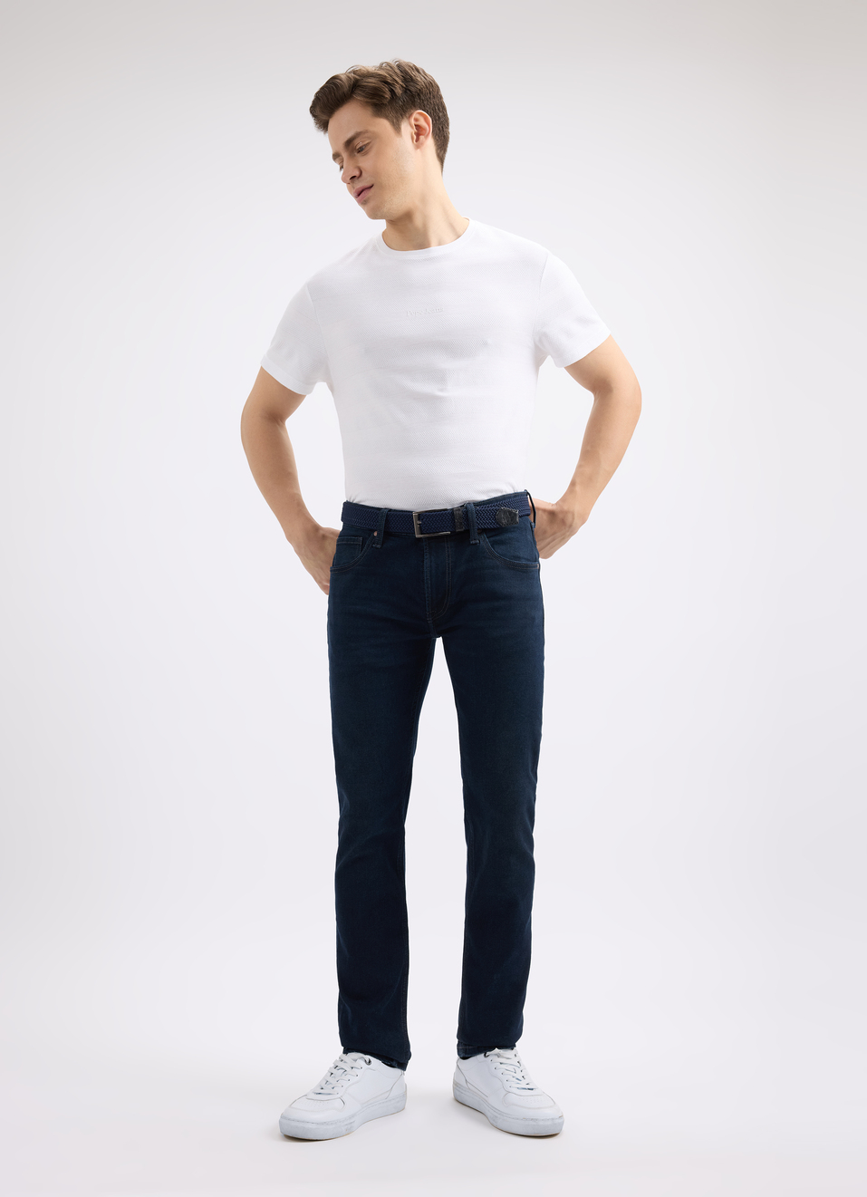 Men Ecru Stripe Short Sleeve T-shirt, , large image number 5