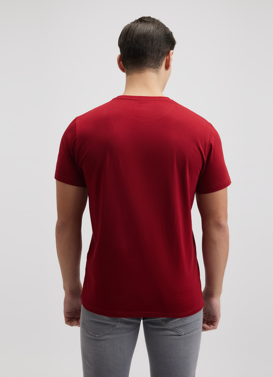 Men Red Graphic Print Short Sleeve T-shirt, , large image number 2