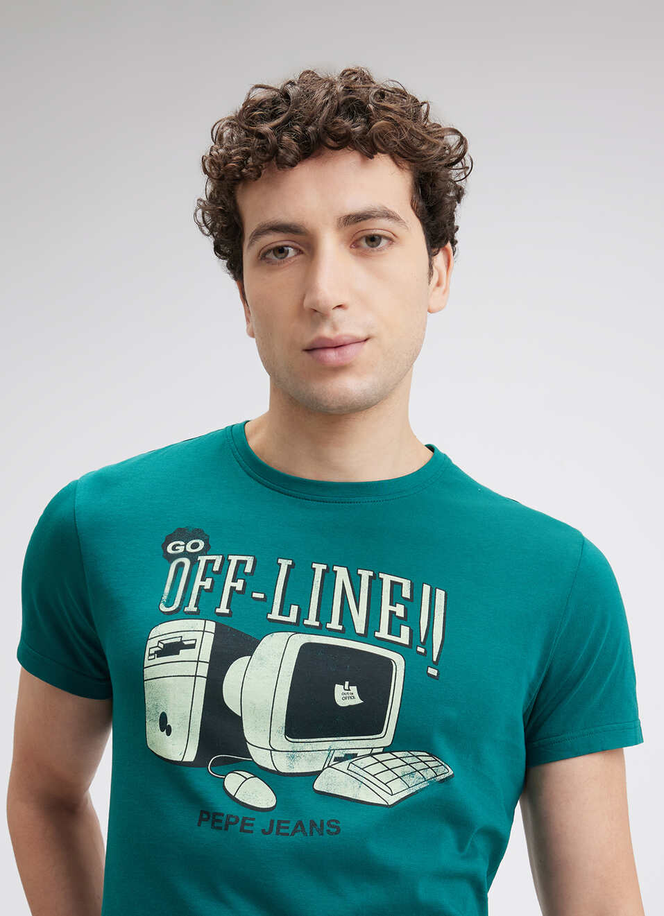 Men Green Graphic Print Short Sleeve T-shirt, , large image number 4