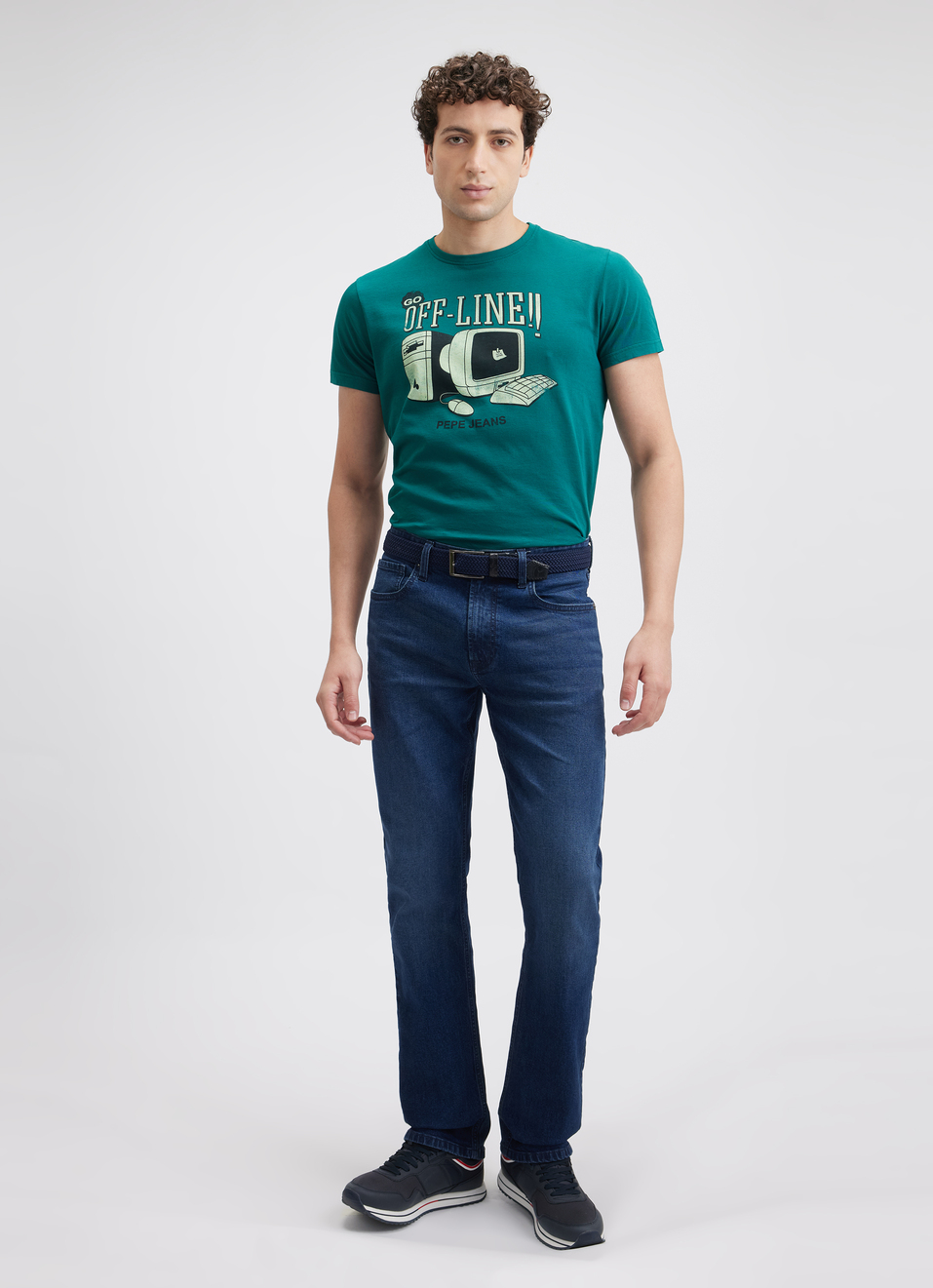 Men Green Graphic Print Short Sleeve T-shirt, , large image number 5