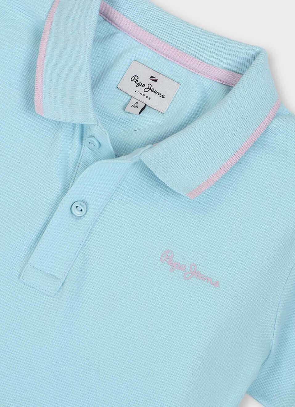 Boys Green Ribbed Collar Short Sleeve Polo, , large image number 2