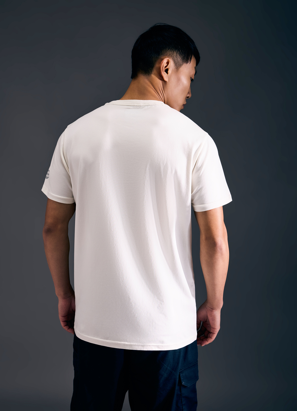 Men Ecru Graphic Print Short Sleeve Stretch T-shirt, , large image number 2