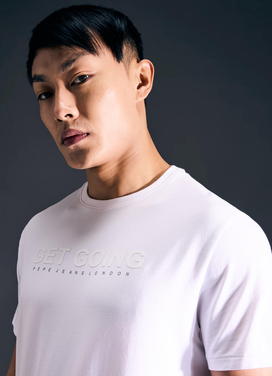 Men White Short Sleeve Stretch T-shirt, , large image number 4