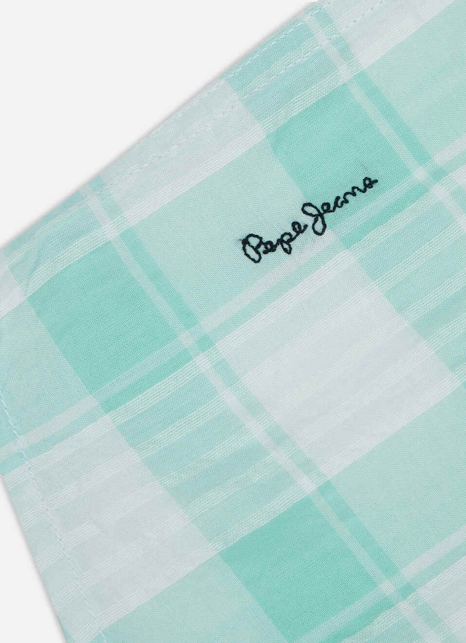 Boys Blue Check Short Sleeve Shirt, , large image number 3