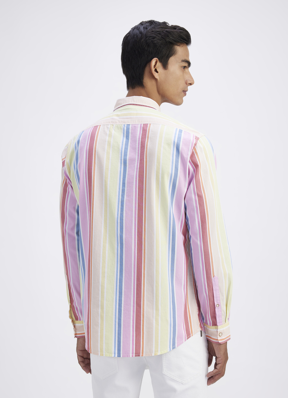 Men Red Stripe Full Sleeve Shirt, , large image number 2