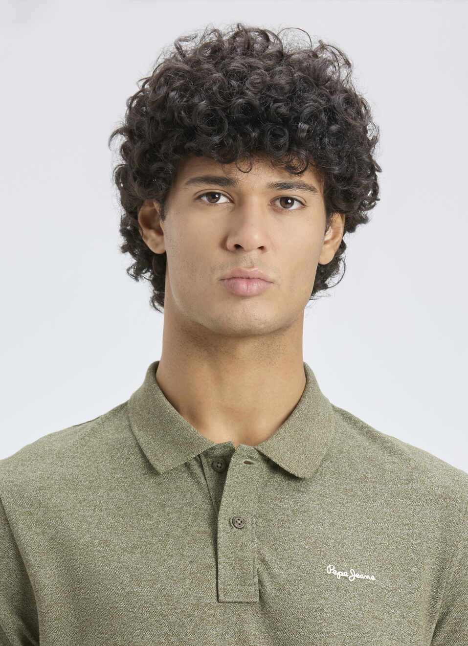 Men Green Ribbed Collar Short Sleeve Polo, , large image number 4