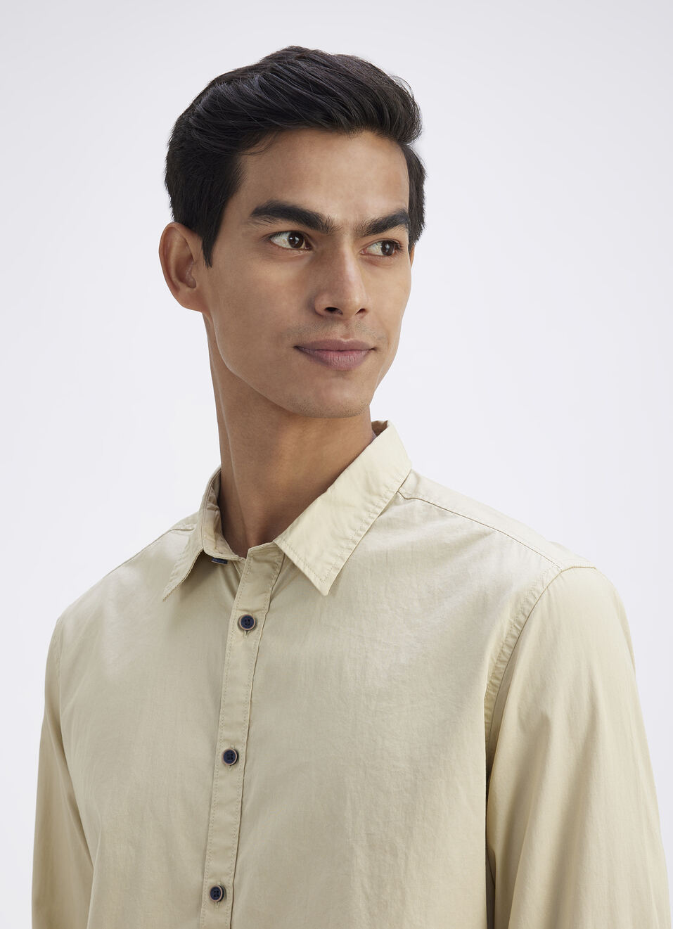 Men Beige Single Pocket Full Sleeve Shirt, , large image number 4