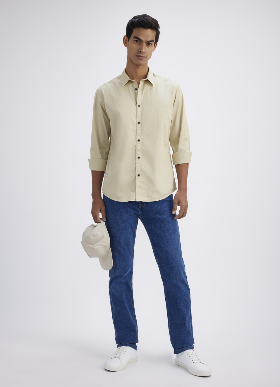 Men Beige Single Pocket Full Sleeve Shirt, , large image number 5