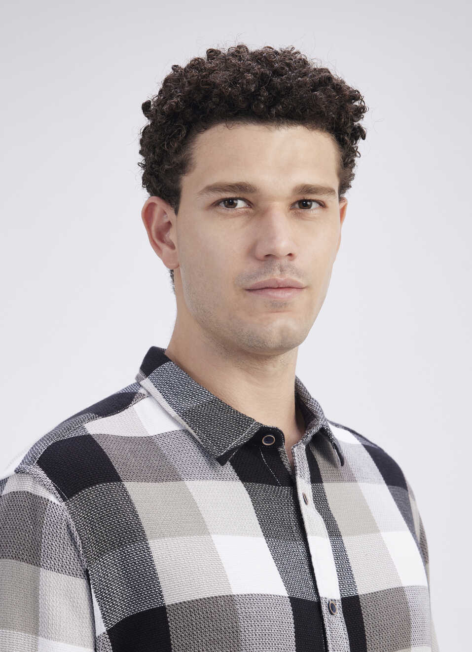 Men Black Check Full Sleeve Shirt, , large image number 4