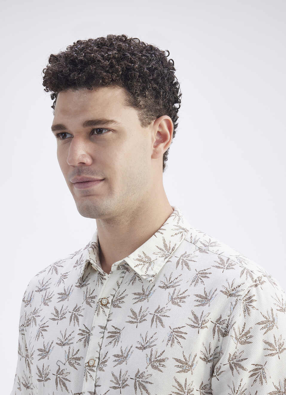 Men Brown Printed Short Sleeve Shirt, , large image number 4