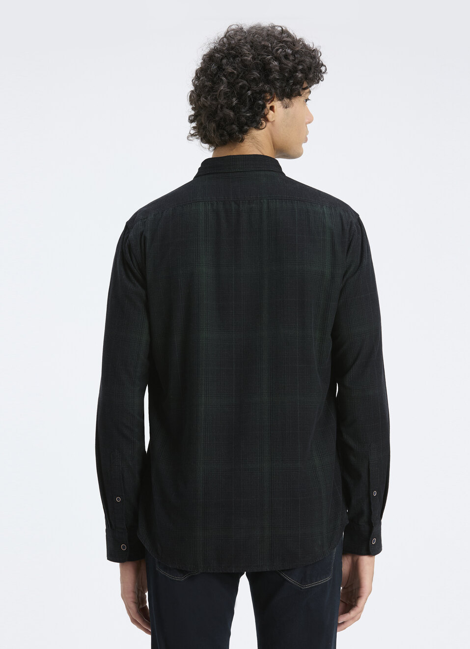 Men Green Corduory Check Regular Fit Full Sleeve Shirt, , large image number 2