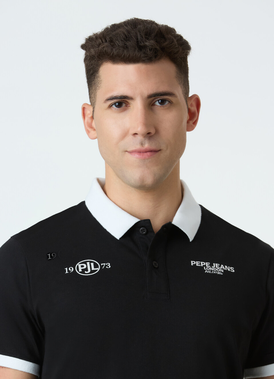 Men Black Polo With Bold Back Slogan Print, , large image number 4