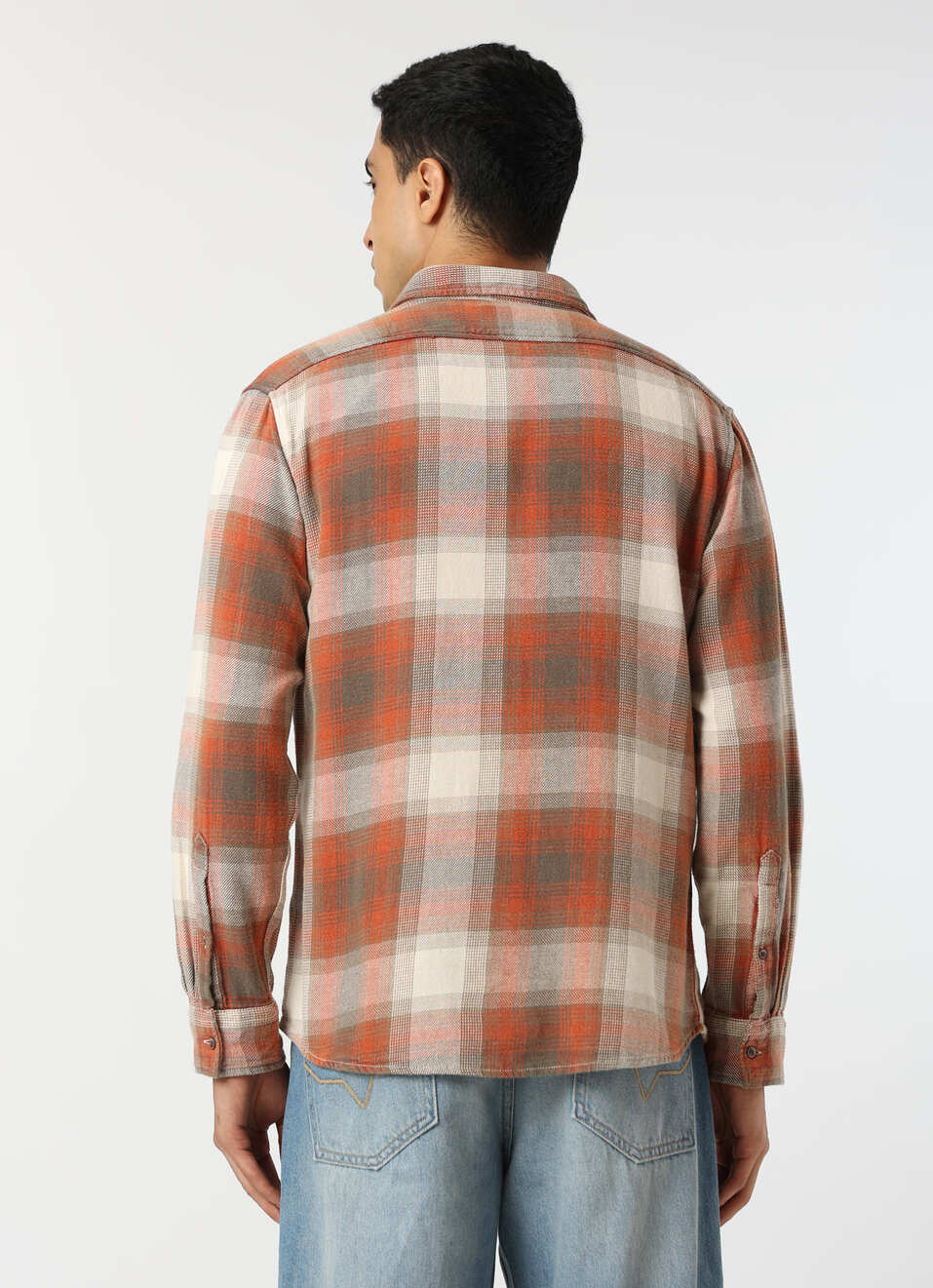 Men Brown Regular Fit Checked Casual Shirt, , large image number 2