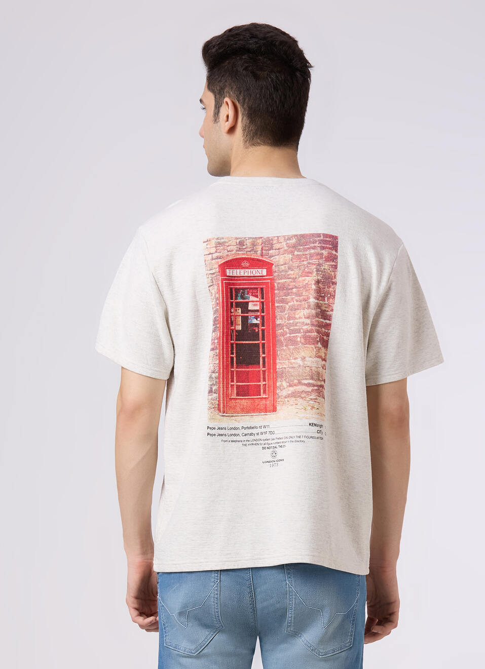 Men Ecru Graphic Print Relaxed Fit T-shirt, , large image number 2