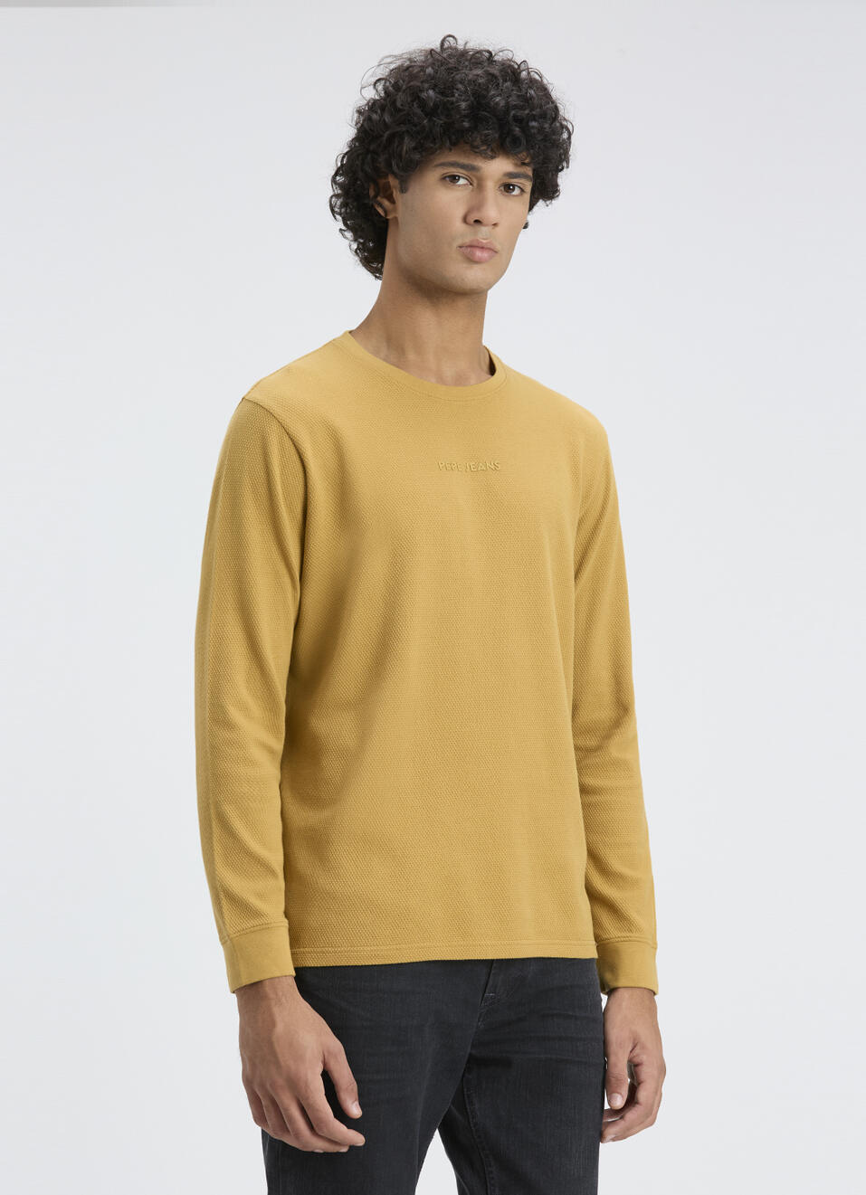 Men Brown Textured Full Sleeve T-shirt, , large image number 3