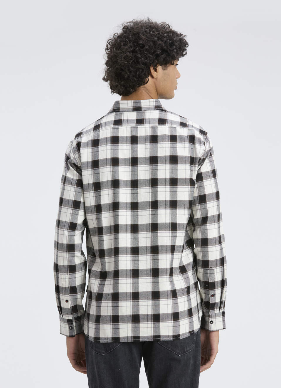 Men Black Oxford Check Full Sleeve Shirt, , large image number 2