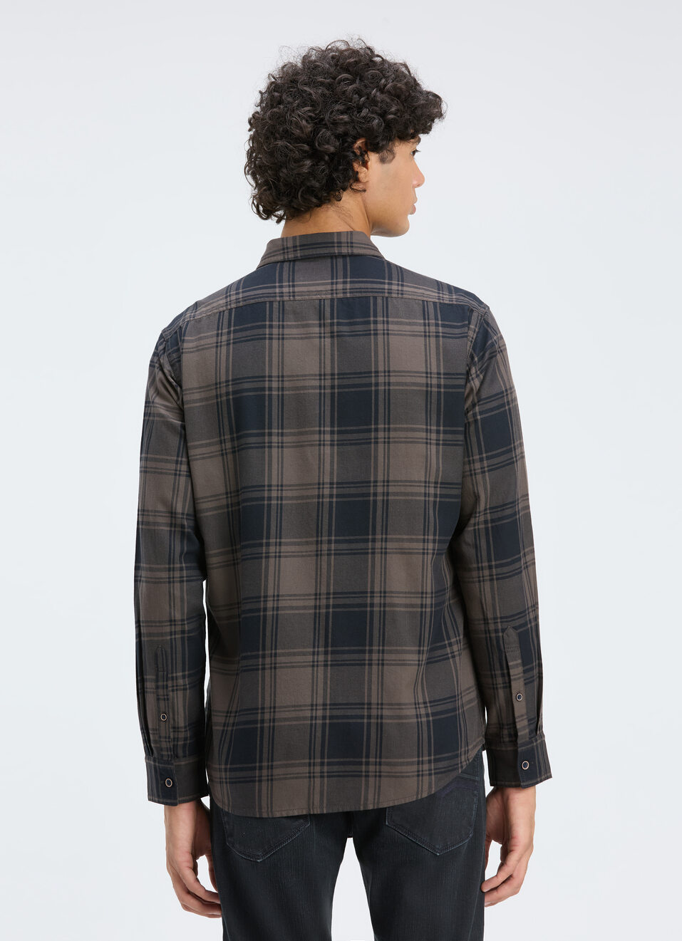 Men Black Blotch Check Full Sleeve Shirt, , large image number 2