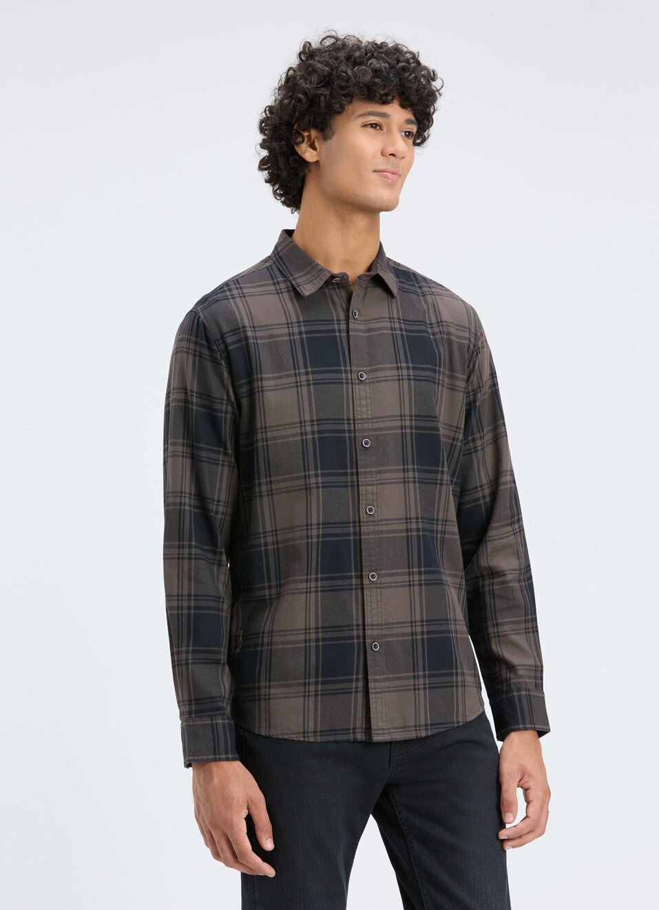 Men Black Blotch Check Full Sleeve Shirt, , large image number 3