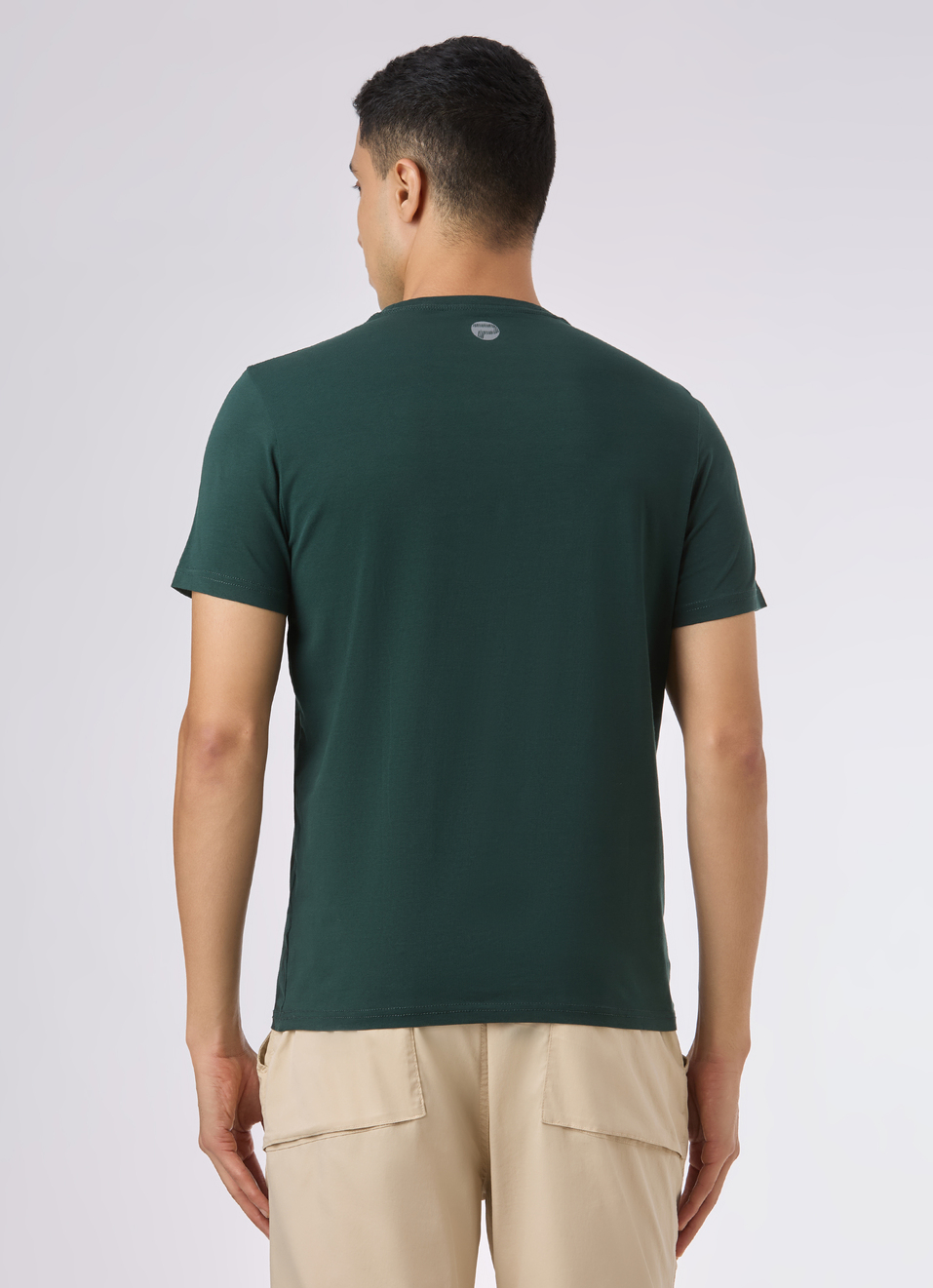 Men Green Abstract Print Short Sleeve  T-shirt, , large image number 2