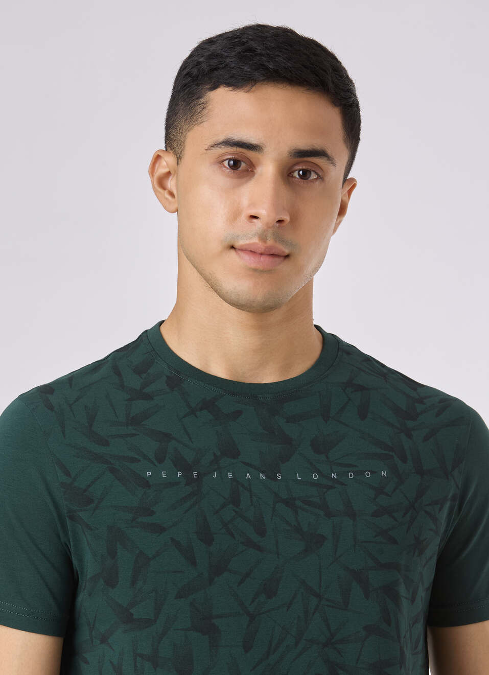 Men Green Abstract Print Short Sleeve  T-shirt, , large image number 4