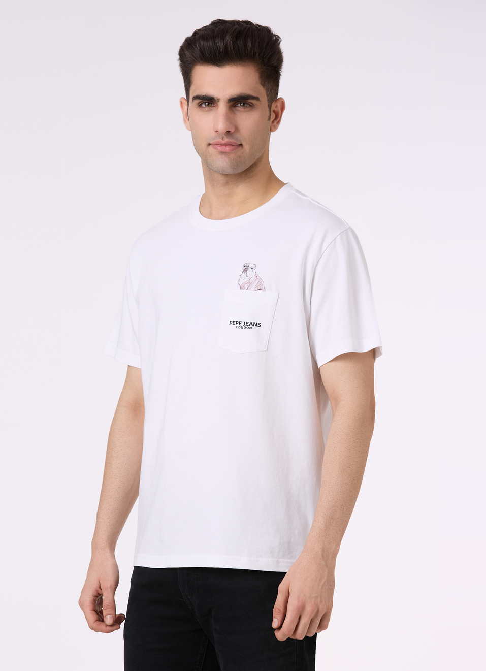 Men White Graphic Print Relaxed Fit Short Sleeve T-shirt, , large image number 3