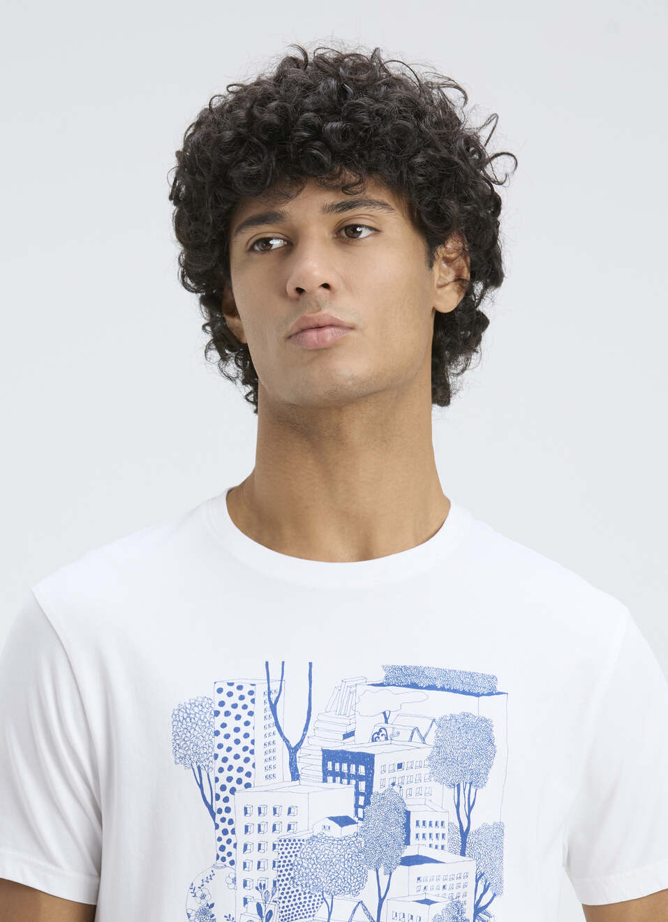 Men White Graphic Print Short Sleeve  T-shirt, , large image number 4