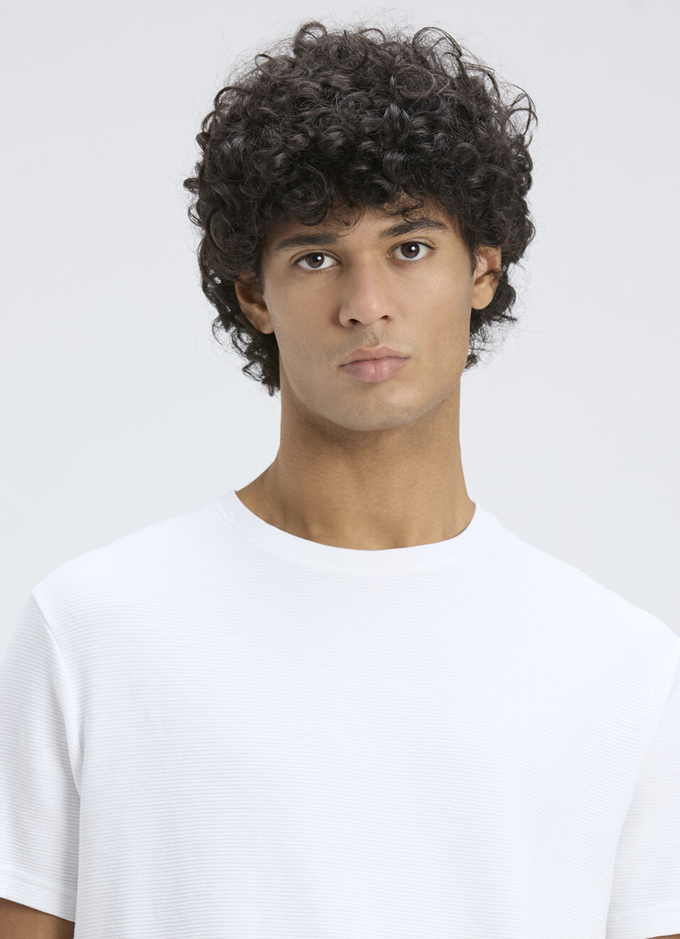 Men White Ottoman Stripe Short Sleeve T-shirt, , large image number 4