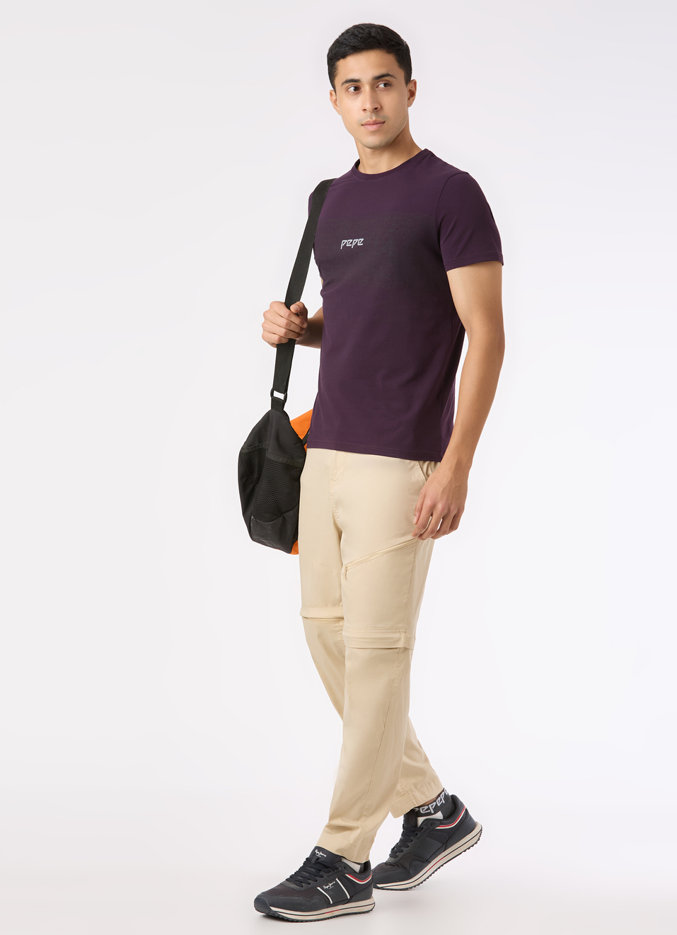 Men  Purple Abstract Print Short Sleeve T-shirt, , large image number 5