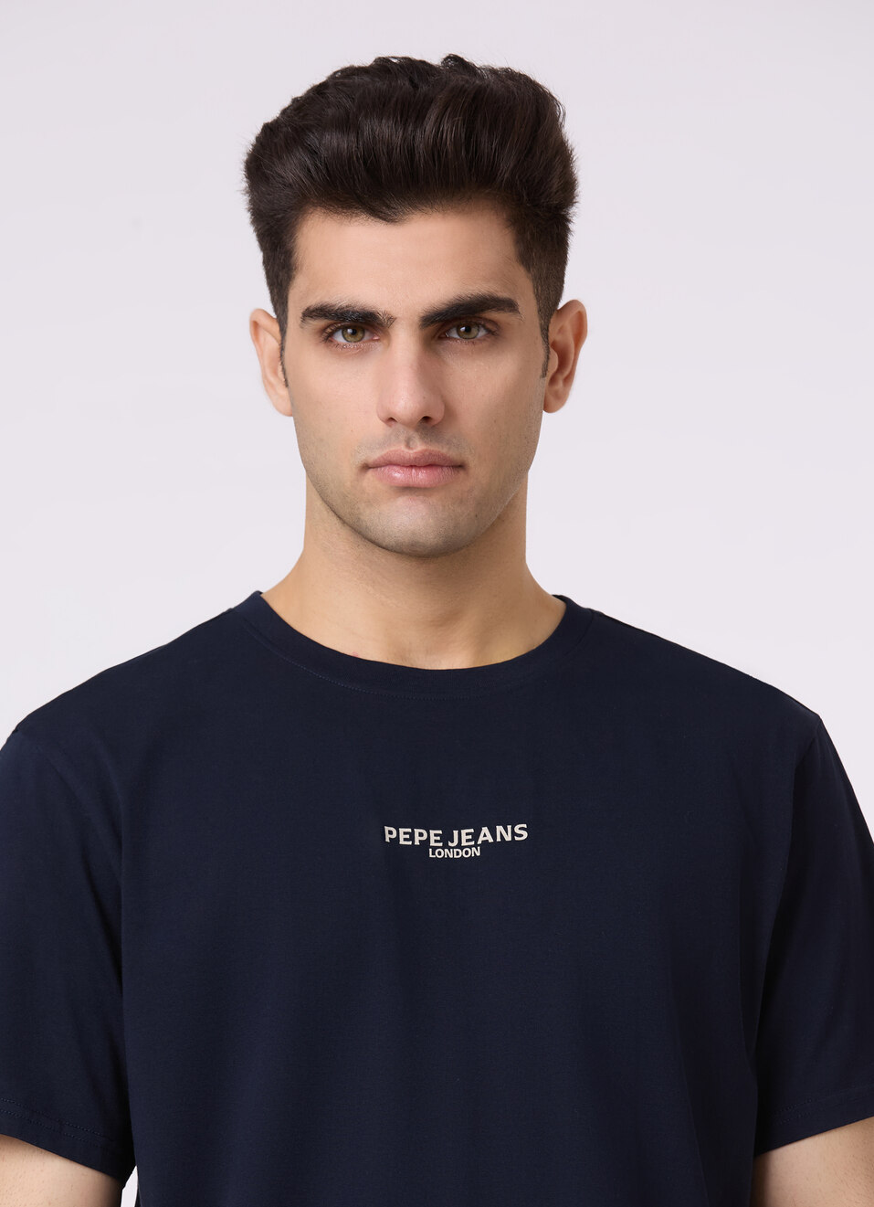 Men Navy Back Print Relaxed Fit Short Sleeve T-shirt, , large image number 4