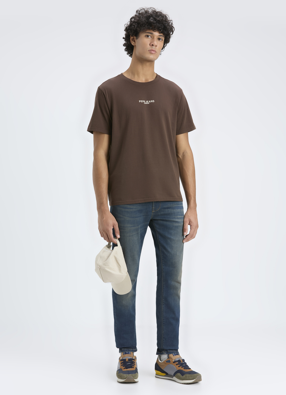 Men Brown Back Print Relaxed Fit Short Sleeve T-shirt, , large image number 5